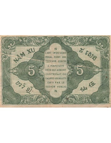 Indo-Chine Fr. 5 cents 1942