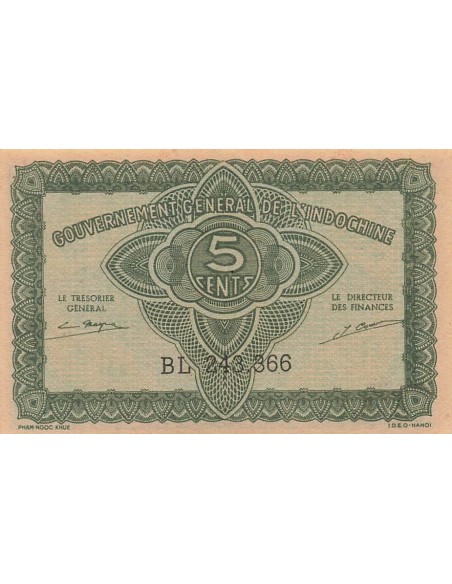 Indo-Chine Fr. 5 cents 1942