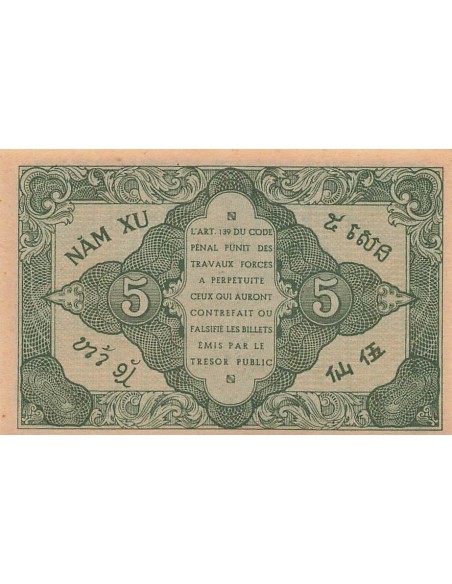 Indo-Chine Fr. 5 cents 1942