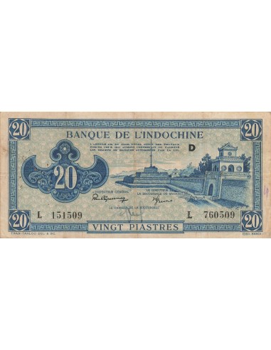 Indo-Chine Fr. 20 piastres 1942