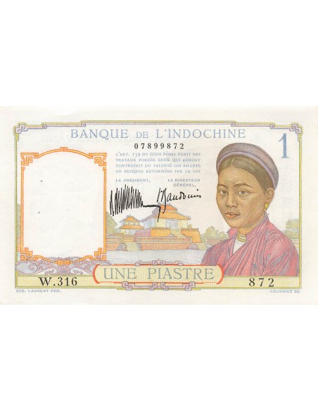 Indo-Chine Fr. 1 piastre 1932
