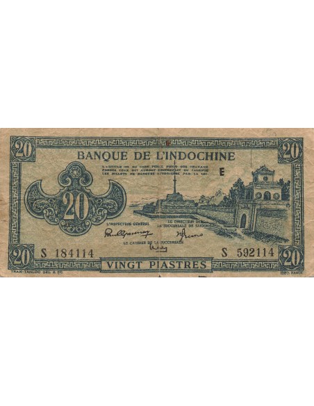Indo-Chine Fr. 20 piastres 1942