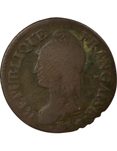 Grand module 5 centimes Bronze An 7 BB Strasbourg