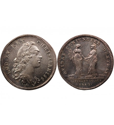 BATIMENTS DU ROI, LOUIS XV - JETON ARGENT 1749