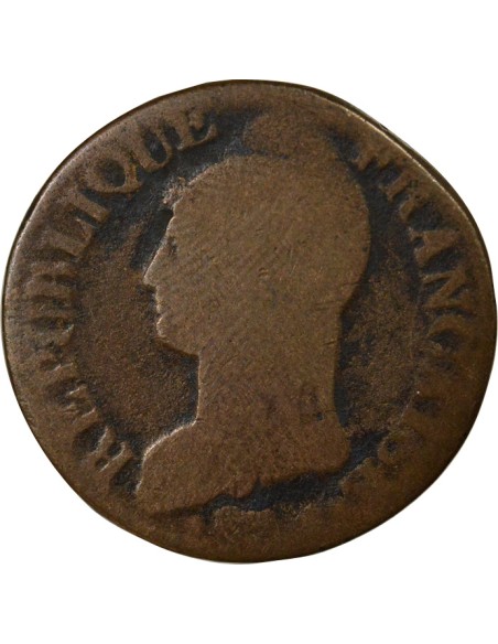 Grand module 5 centimes Bronze An 8 AA Metz