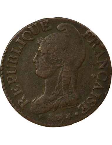 Grand module 5 centimes Bronze An 7/5 A - Paris