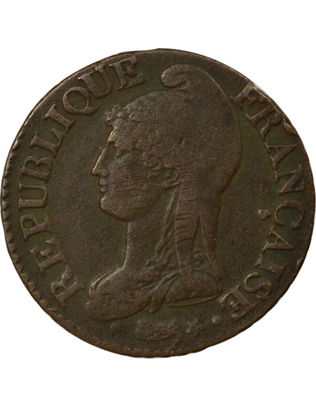 Grand module 5 centimes Bronze An 7/5 A - Paris