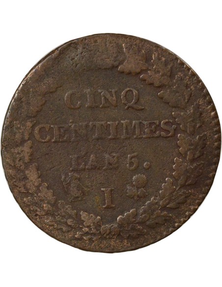 Grand Module 5 centimes Bronze An 5 I Limoges