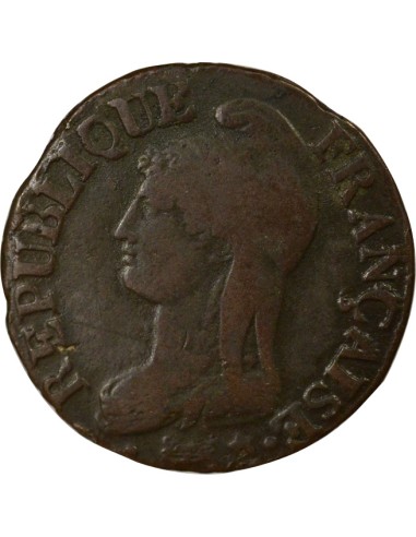 Grand module 5 centimes Bronze An 7 K Bordeaux