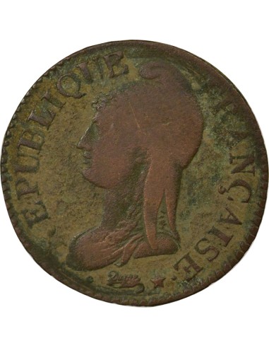 Grand module 5 centimes Bronze An 5 R Orléans