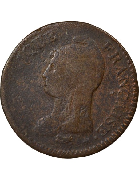 Grand Module 1 décime Cuivre An 5 D Lyon