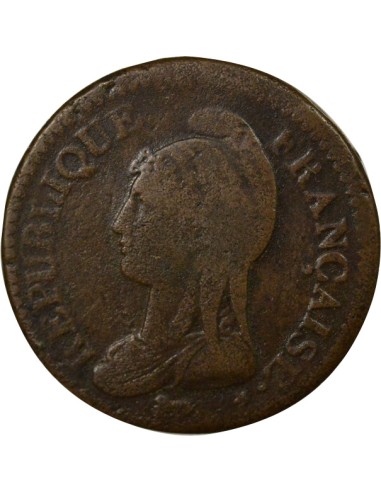 Grand Module 1 décime Cuivre An 8/5 K Bordeaux