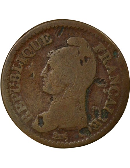 Un en Creux 1 décime Cuivre An 4-5 A - Paris