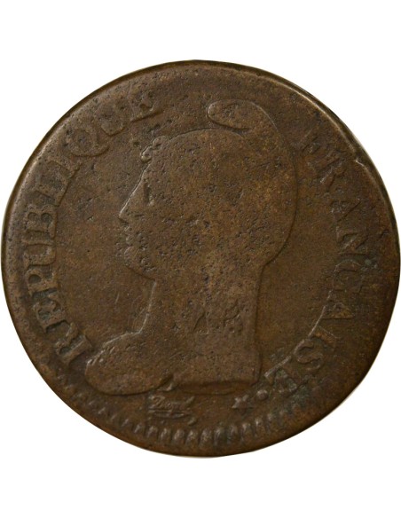 Grand Module 1 décime Cuivre An 5 I Limoges