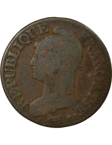 Grand module 5 centimes Bronze An 8 W Lille