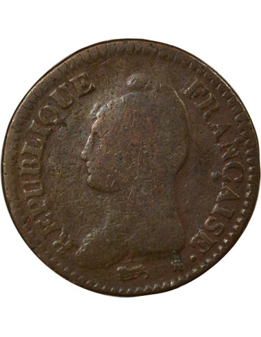Grand Module 1 décime Cuivre An 7/5 A - Paris
