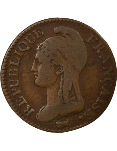 Petit module 5 centimes Bronze An 4 A - Paris