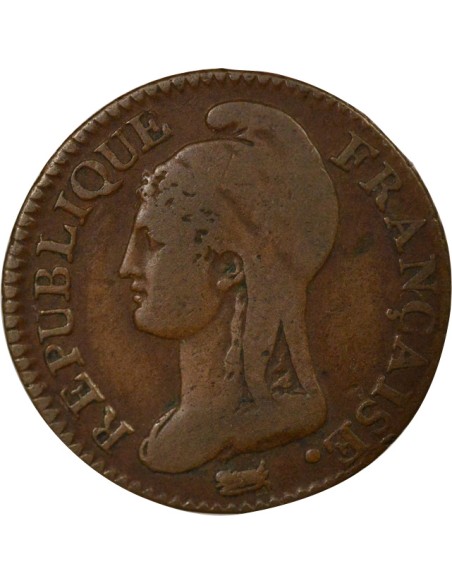 Petit module 5 centimes Bronze An 4 A - Paris