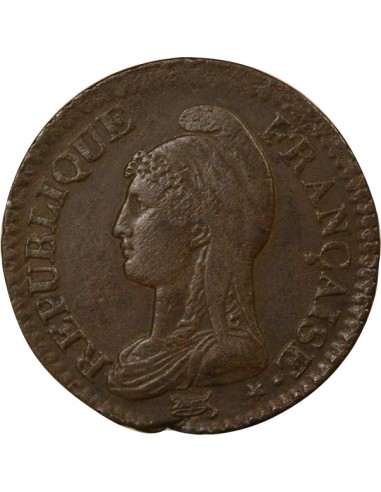 Grand Module 1 décime Cuivre An 8 AA Metz