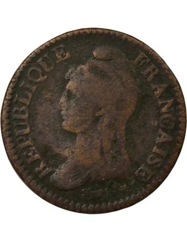 Un en Creux 1 décime Cuivre An 4 A - Paris