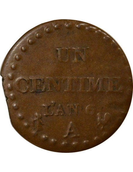 Dupré 1 centime Cuivre An 6 A - Paris