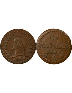 Dupré 1 centime Cuivre An 6 A - Paris