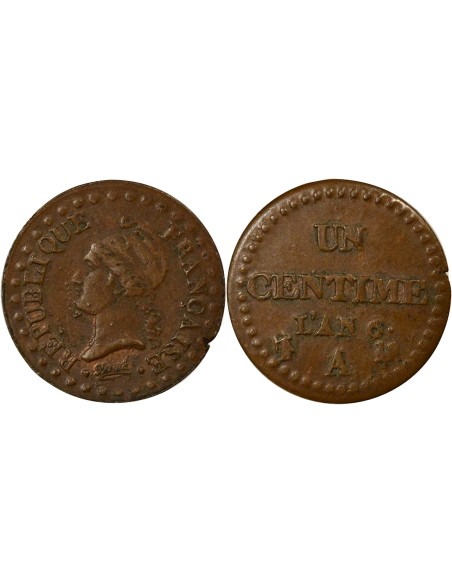 Dupré 1 centime Cuivre An 6 A - Paris