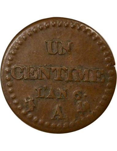 Dupré 1 centime Cuivre An 6 A - Paris