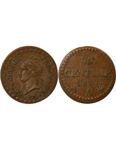 Dupré 1 centime Cuivre An 6 A - Paris