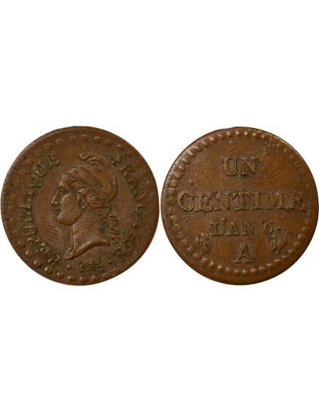 Dupré 1 centime Cuivre An 6 A - Paris
