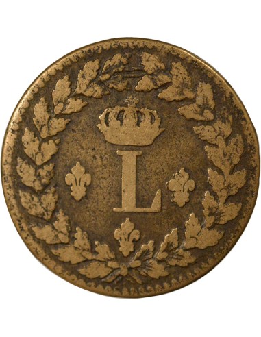 Louis XVIII Siège de Strasbourg 1 décime Cuivre 1815 BB Strasbourg