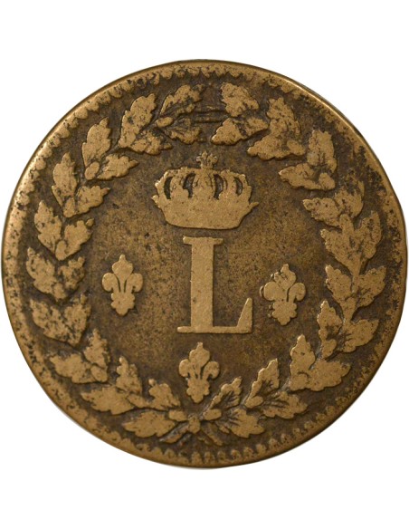 Louis XVIII Siège de Strasbourg 1 décime Cuivre 1815 BB Strasbourg