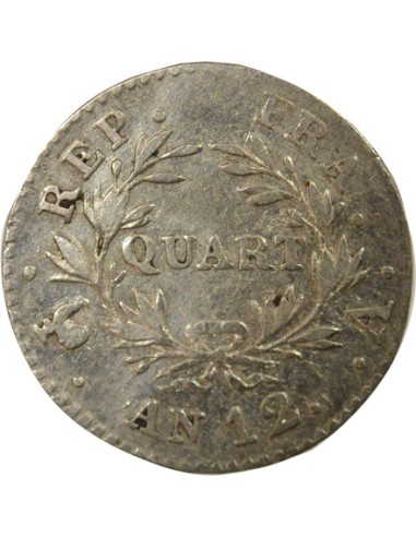 Roi d'Italie 1/4 franc Argent An 12 A - Paris