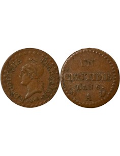 Dupré 1 centime Cuivre An 6 A - Paris