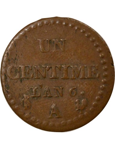 Dupré 1 centime Cuivre An 6 A - Paris