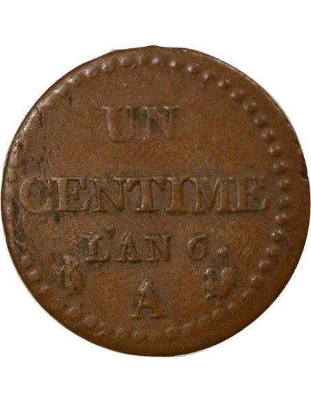 Dupré 1 centime Cuivre An 6 A - Paris