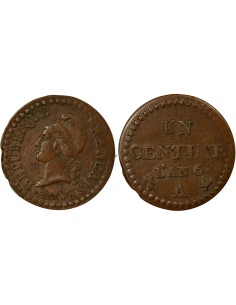 Dupré 1 centime Cuivre An 6 A - Paris