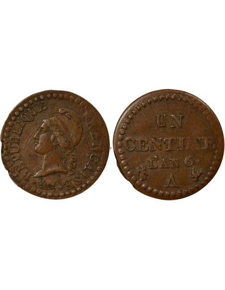 Dupré 1 centime Cuivre An 6 A - Paris