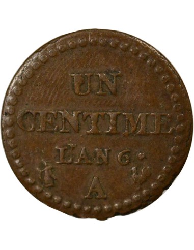 Dupré 1 centime Cuivre An 6 A - Paris
