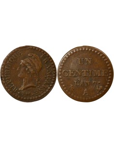 Dupré 1 centime Cuivre An 7 A - Paris