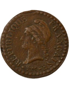 Dupré 1 centime Cuivre An 7 A - Paris 2