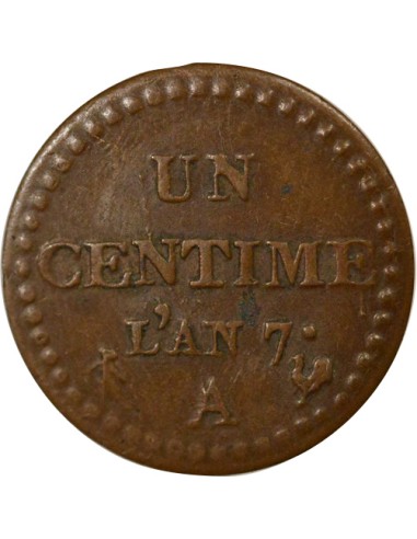 Dupré 1 centime Cuivre An 7 A - Paris
