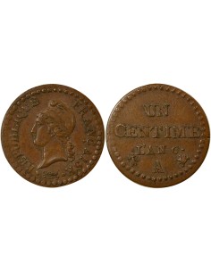 Dupré 1 centime Cuivre An 6 A - Paris