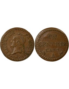Dupré 1 centime Cuivre An 7 A - Paris