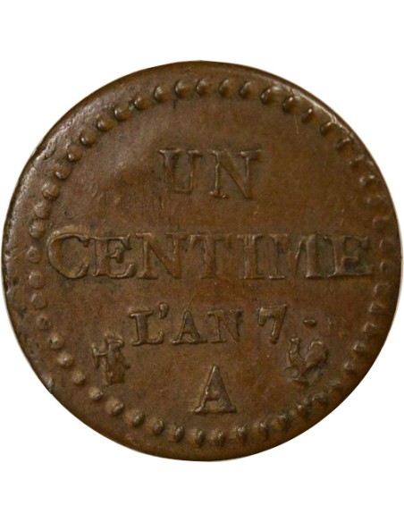 Dupré 1 centime Cuivre An 7 A - Paris