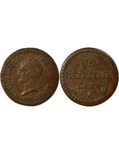 Dupré 1 centime Cuivre An 7/6 A - Paris