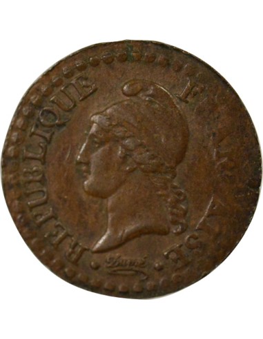 Dupré 1 centime Cuivre An 7/6 A - Paris