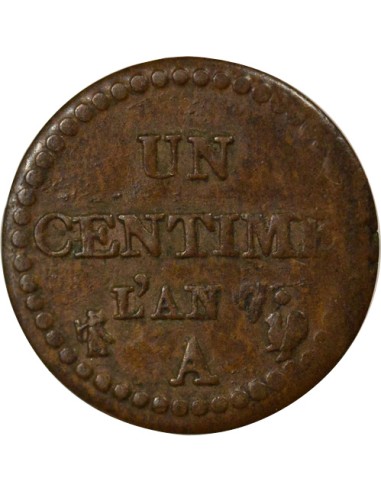 Dupré 1 centime Cuivre An 7/6 A - Paris