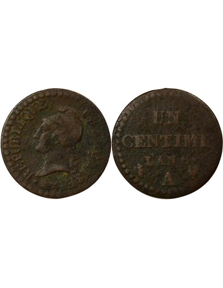 Dupré 1 centime Cuivre An 6 A - Paris