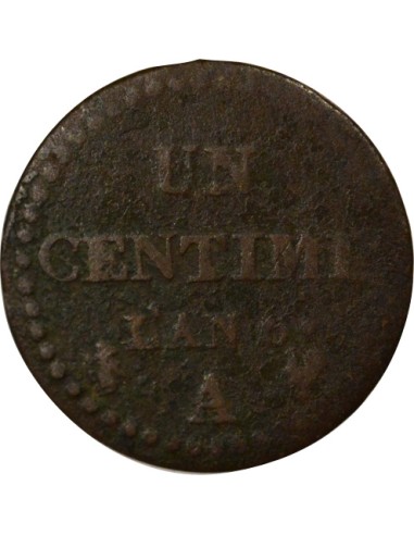 Dupré 1 centime Cuivre An 6 A - Paris